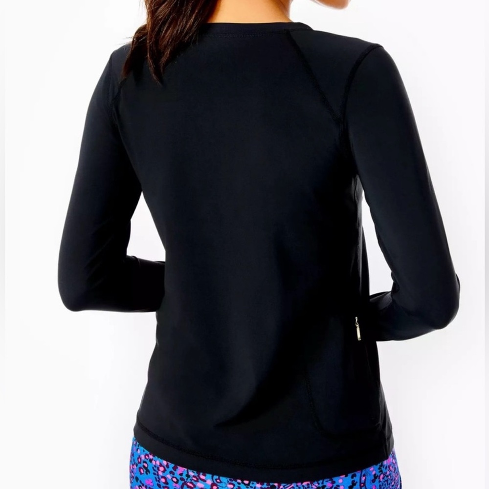 Women's Lilly Pulitzer Luxletic Resort White Long Sleeve Workout Top Renay Med - Picture 8 of 9